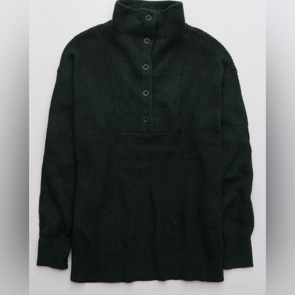 NWT Aerie Cozy Up Waffle Knit Sweater - Picture 2 of 10